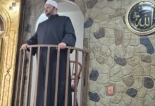 "د.إبراهيم نجم" المستشار العام لمفتي الجمهورية والأمين العام لدور وهيئات الإفتاء في العالم أثناء إلقائه خطبة الجمعة من المسجد الكبير بمدينة ريو دي جانيرو بالبرازيل