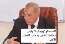 المستشار "ربيع لبنة" رئيس محكمة النقض ومجلس القضاء الأعلى